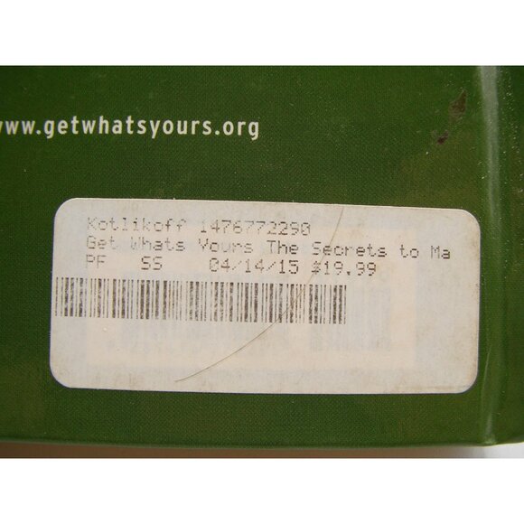 Social Security Book Get What's Yours The Secrets to Maxing Out Your SS Hardback - Picture 4 of 7